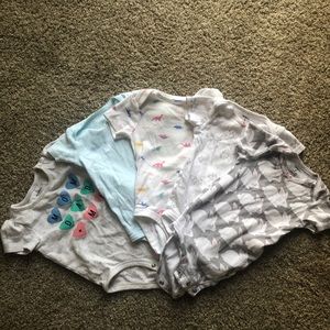 5 baby girl body onesies